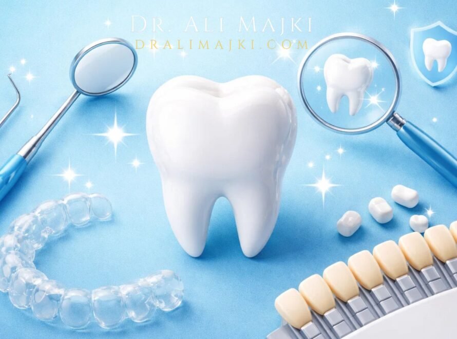 Dr. Ali Majki, Cosmetic Dentistry Consultant who is well-known for his aesthetic precision and patient-first approach, also associated with Bayan Dental Clinic, Kuwait & Dao Medical Center, Qatar, plus, with extensive experience across the GCC region.